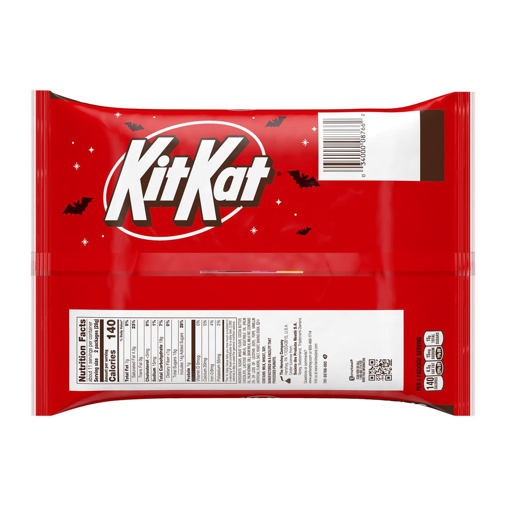 (2 pack) Kit Kat Milk Chocolate Wafer Snack Size, Halloween Candy Bag, 10.78 oz