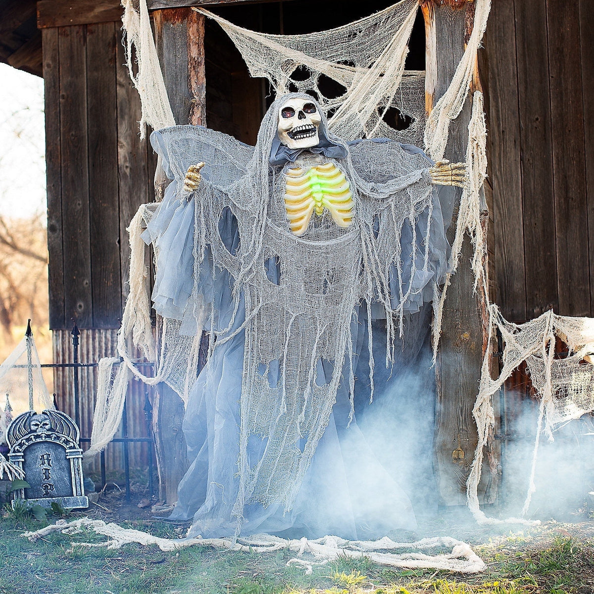 5 Ft. Standing Winged Reaper Animated Prop
