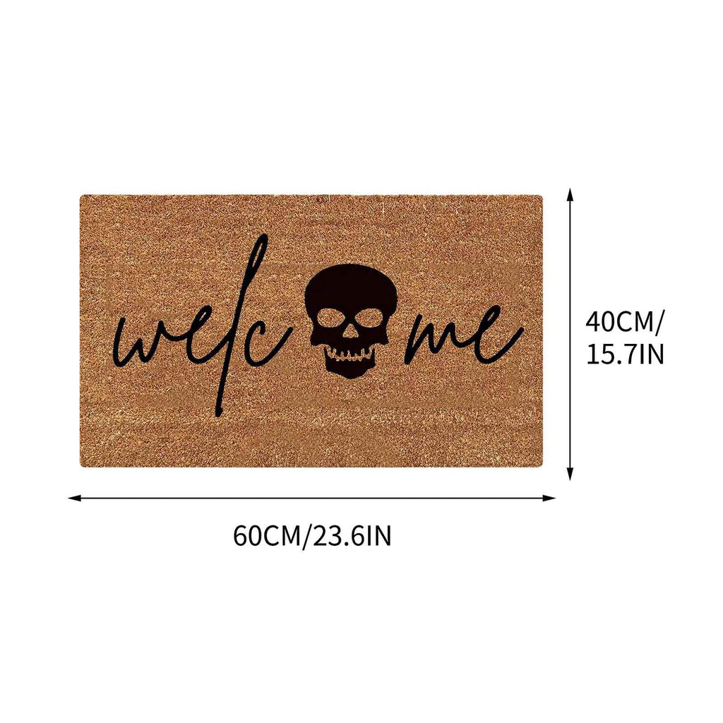 EWSFHUI Stay Spooky Doormat Halloween Welcome Indoor and Outdoor Mat Fall Entrance Artificial Coir Rug Spooky Skeleton Sign Gothic Home Decoration Warm House Gift,24"x16"