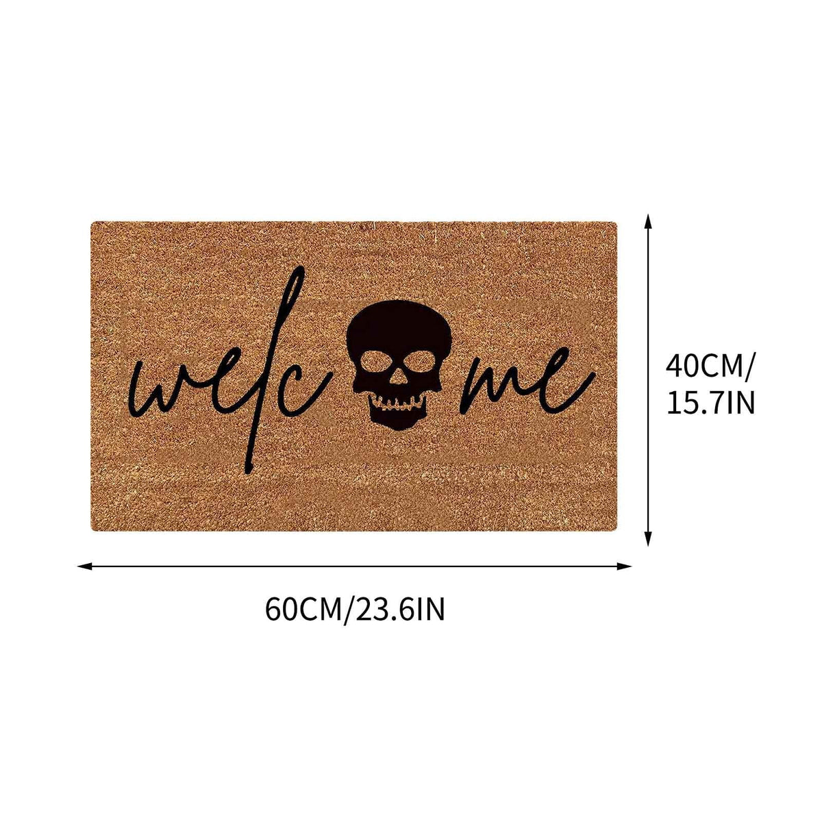 Holloyiver Halloween Door Mat 24" x 16", Ghost Pumpkin Bat Skull Witch Mat Non-Slip Front Door Mat Entrance Funny Doormat Entry Rug Fall Door Mat Welcome Mats Synthetic Coir Doormat Outdoor Decor