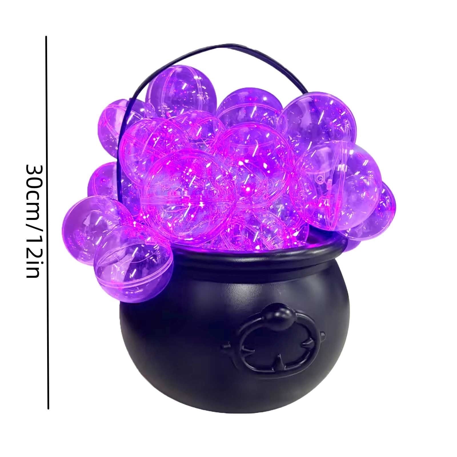 Muecwrye Halloween Decorations Outdoor, Halloween Clearance! Halloween Witches Cauldron on Tripod with Lights, DIY Bubbling Cauldron Set Decor for Home Porch Outside, Halloween Party Supplies
