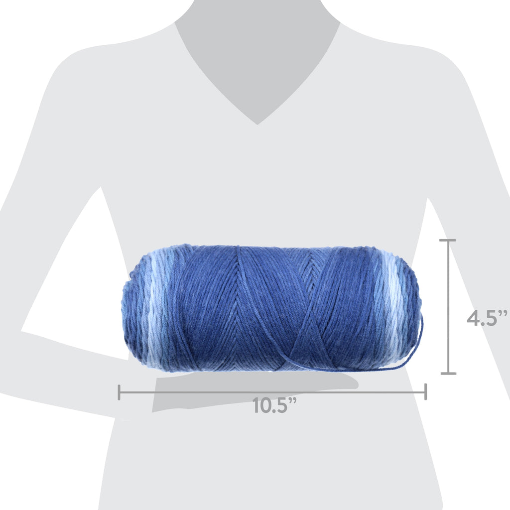Red Heart Super Saver Ombre 4 Medium Acrylic Yarn, True Blue 10oz/283g, 482 Yards