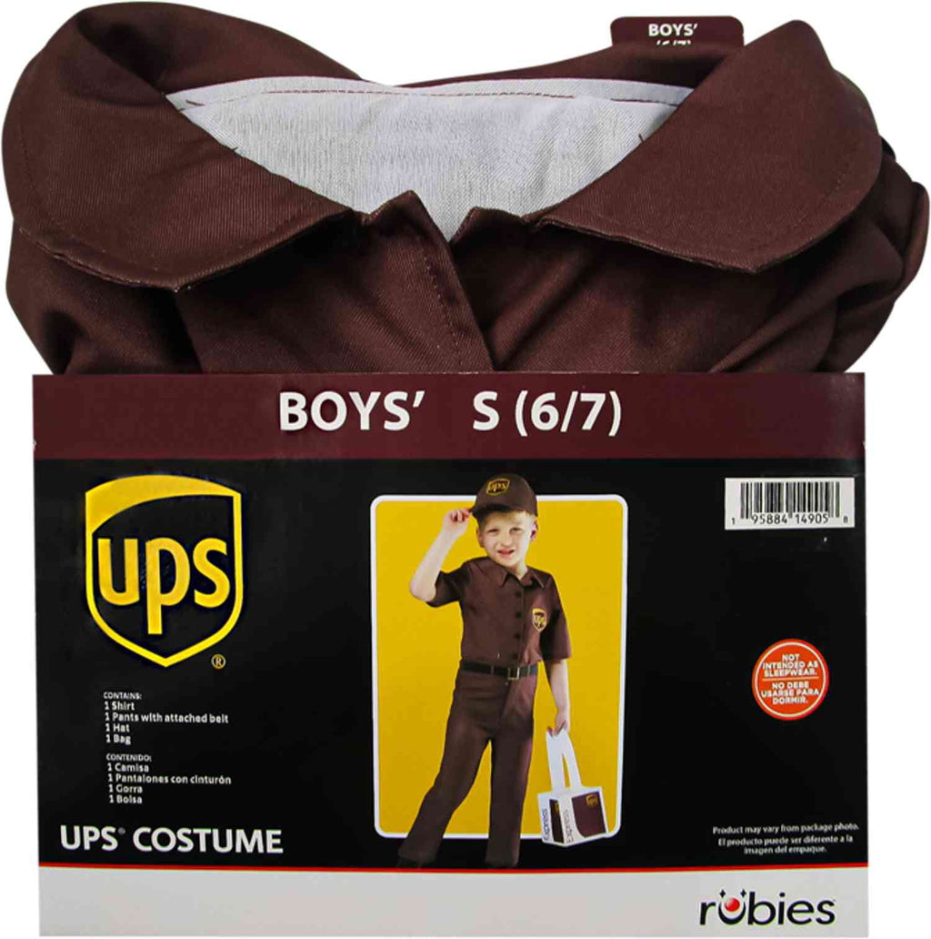 UPS Halloween Costume for Children, Boy's Size S (6/7), by Rubies