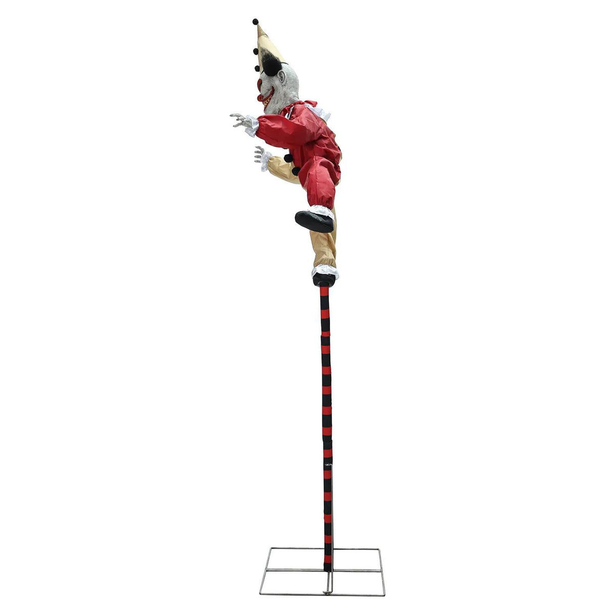 Seasonal Visions 8 ft Sideshow Balancing Clown Animated Prop - Red