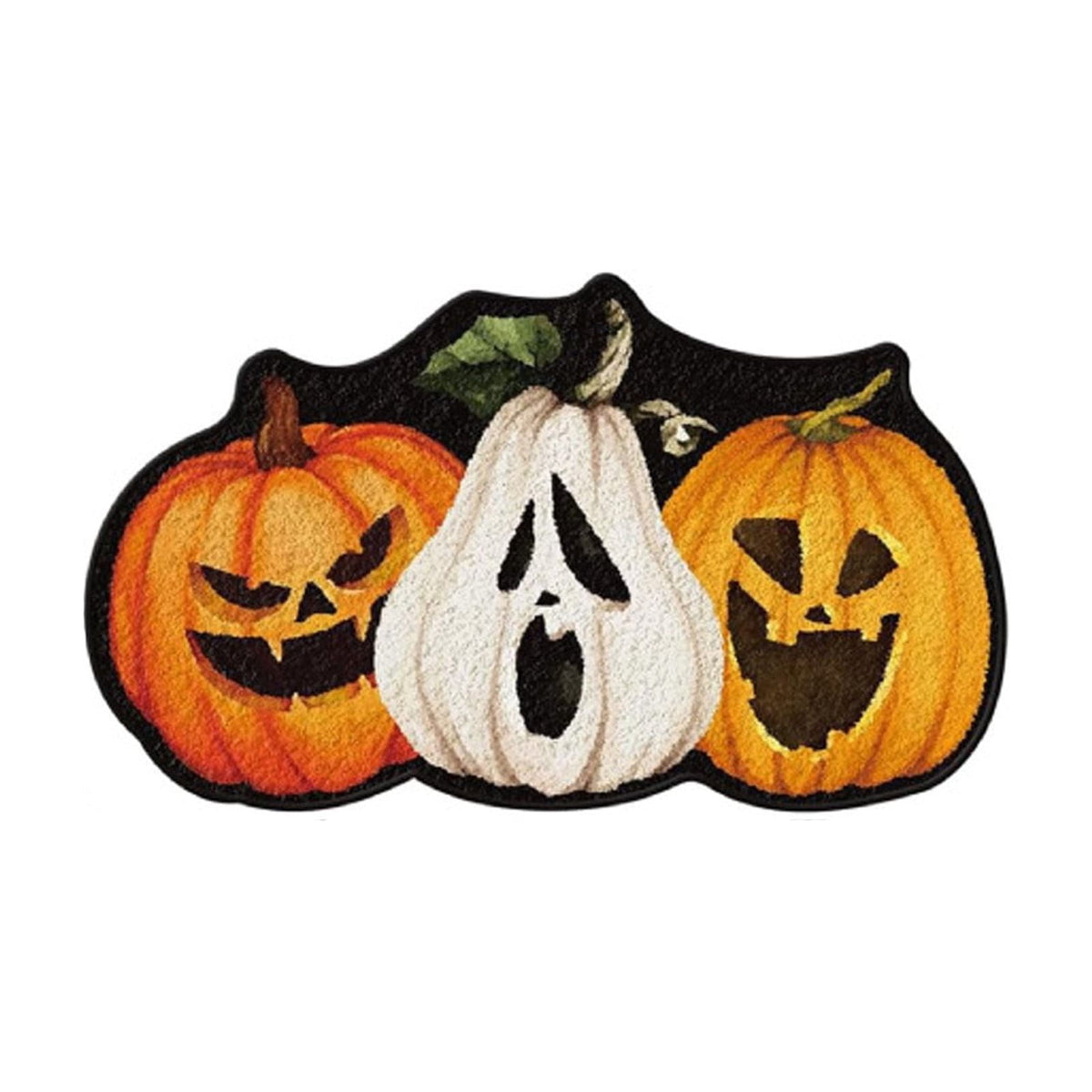 BingTong Cartoon Ghost Themed Fall Welcome Mat,Variety Spooky Adorable Ghost Shape Entryway Rug,Weather Resistant Low Profile Door Mat for Home Apartment Cafe Halloween Decoration Ghost F