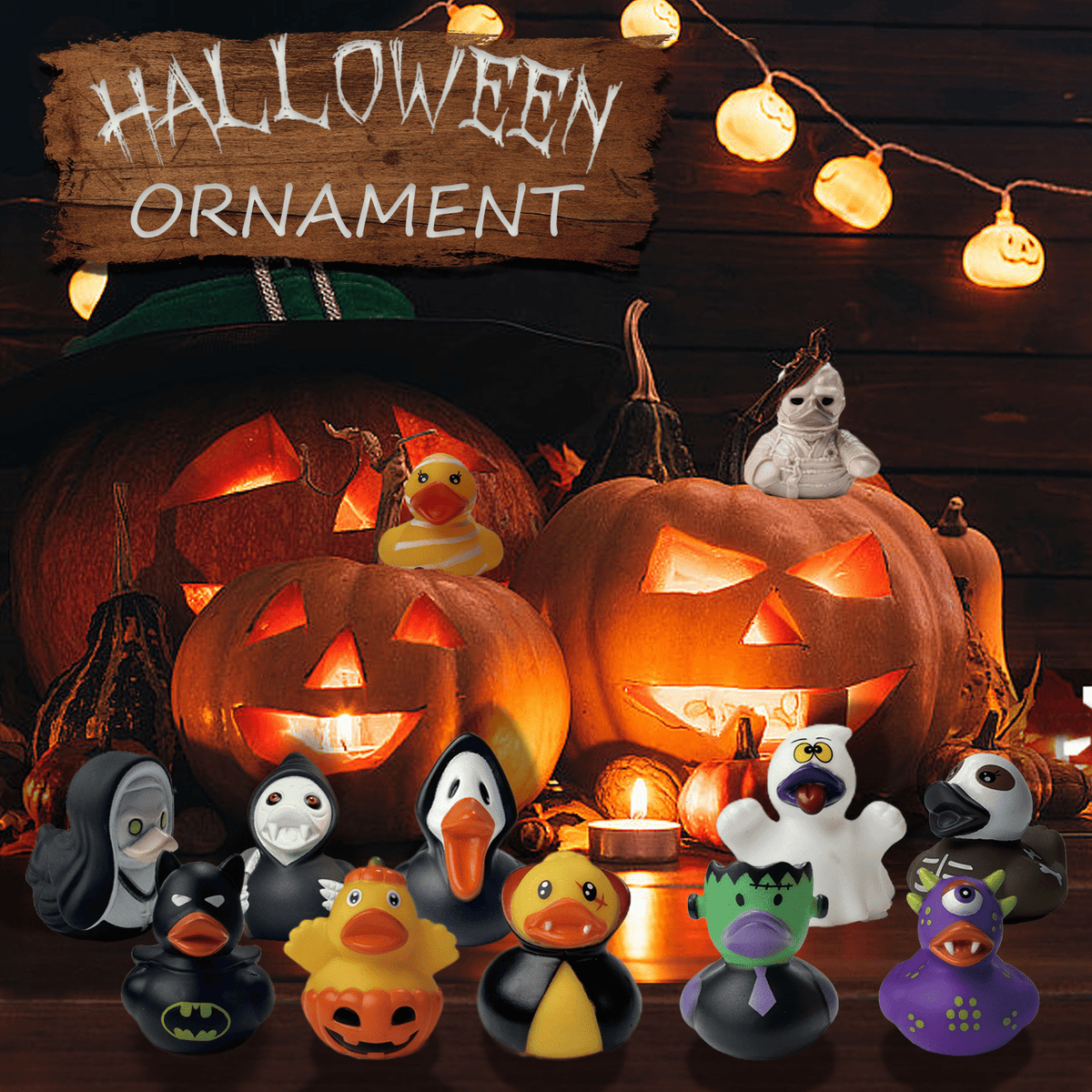24 PCS Halloween Rubber Ducks Party Favors Toys for Jeeps Ducking Trick or Treat Supplies Goodie Bag Fillers, Halloween Themed Bathtub Toys