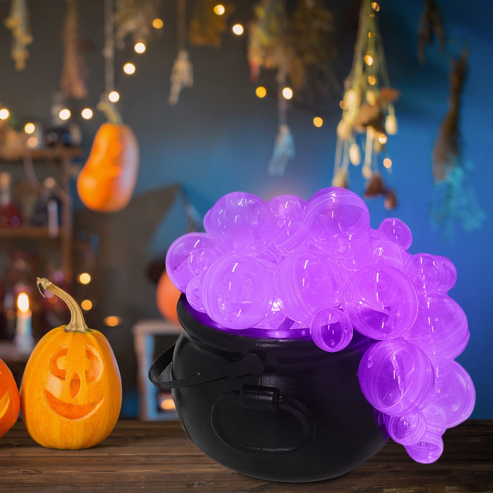 Muecwrye Halloween Decorations Outdoor, Halloween Clearance! Halloween Witches Cauldron on Tripod with Lights, DIY Bubbling Cauldron Set Decor for Home Porch Outside, Halloween Party Supplies