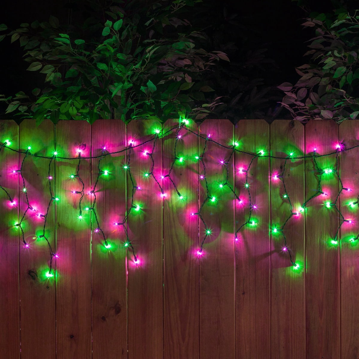 Kringle Traditions Halloween Purple Orange Outdoor Mini Icicle Light 150 Lights
