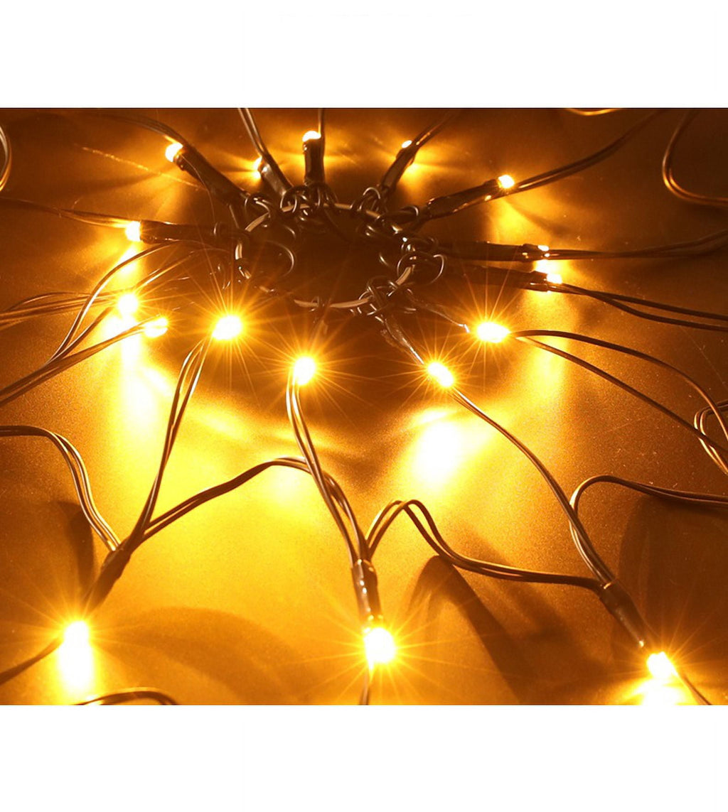 70Led 3.28FT Giant Spider Web Lights with Hairy Spider and Cobweb for Lighted Halloween Decorations Outdoor Halloween Window Decorations Wall Garden Patio Yard Decor