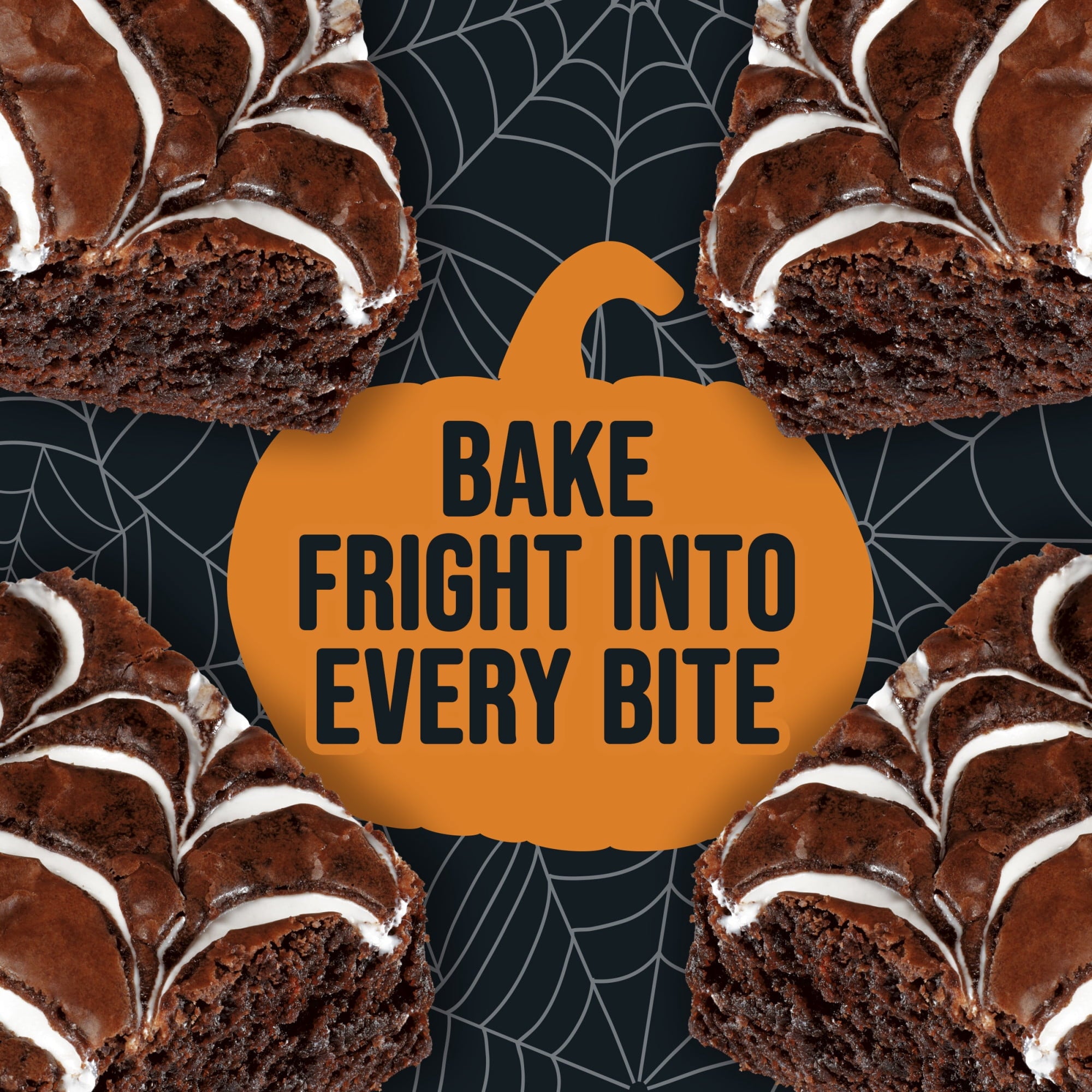 Pillsbury Funfetti Spiderweb Swirl Fudge Brownie Mix, 18.4 oz Box
