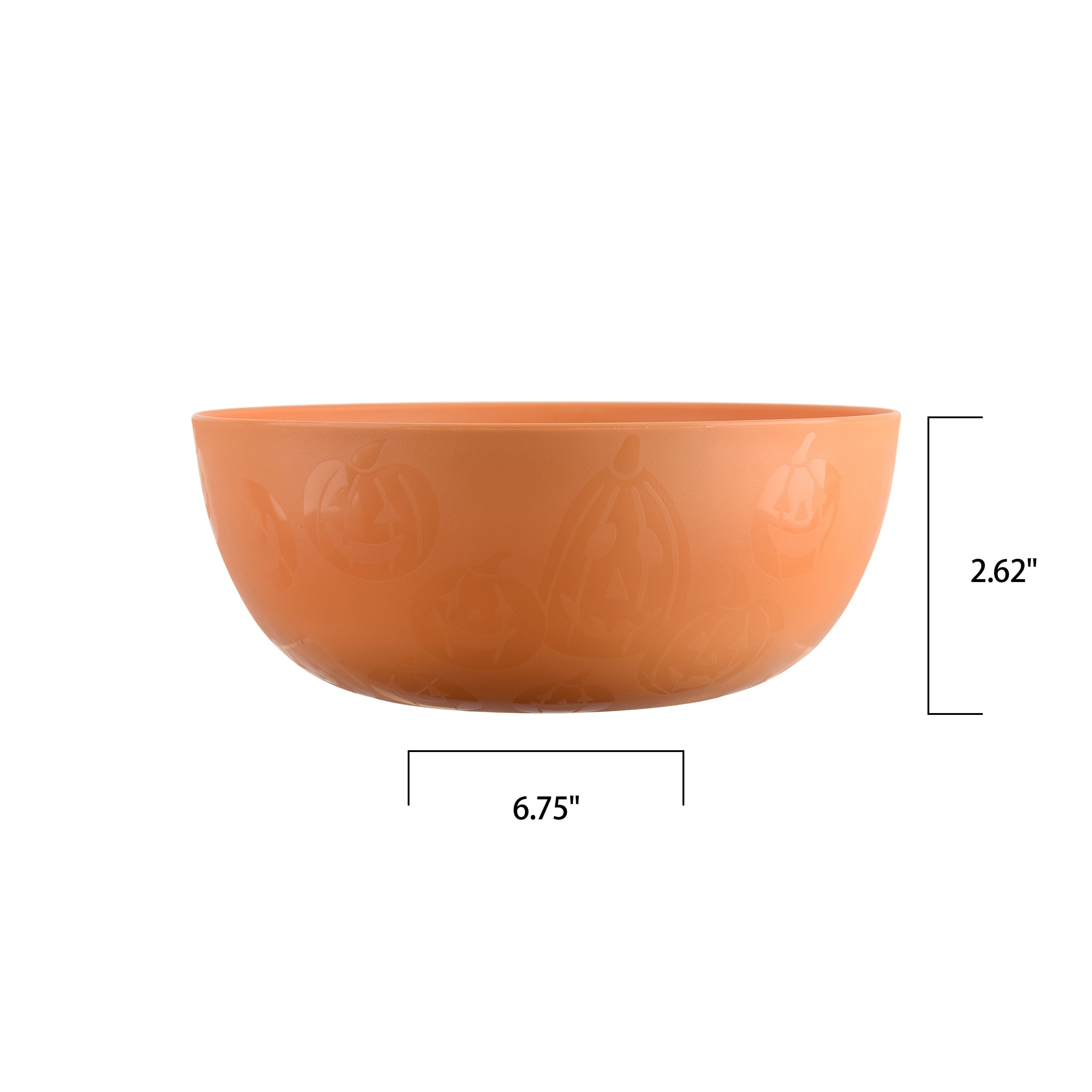 Mainstays 38 Ounce Round Plastic Etched Bats Bowl, Black