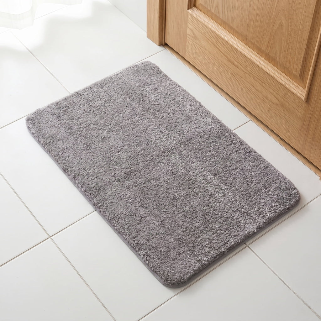 Cute Monstera Bathroom Rugs with Green Leaf Plant, Soft, Fluffy, Plush, Absorbent, Quick Dry, Non Slip, Machine Washable for Shower Floor, Bathroom, Bedroom,Home Decor and Accessories 24x16 Inches