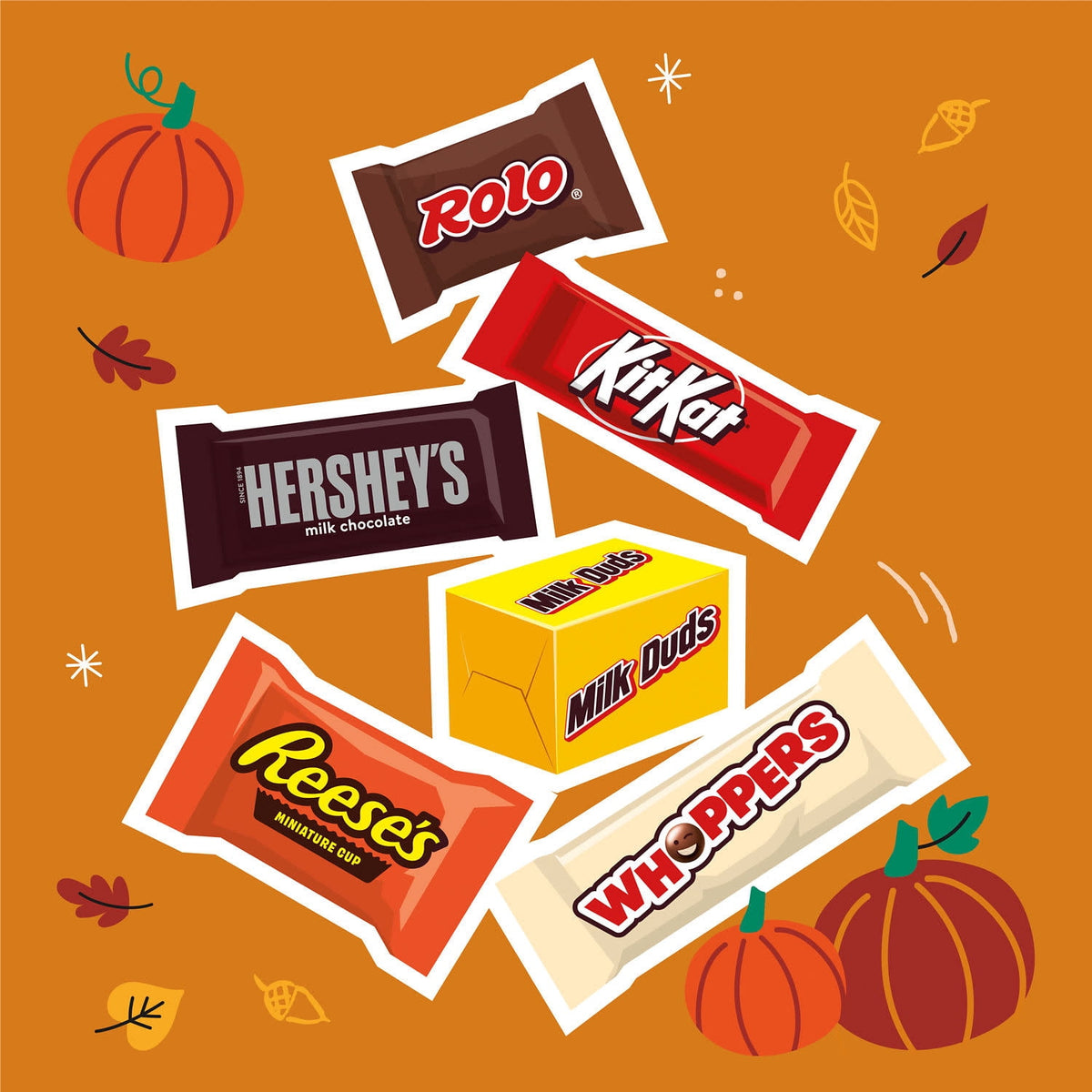 Hershey Assorted, Halloween Candy Bulk Variety Bag, 78.24 oz (275 Pieces)