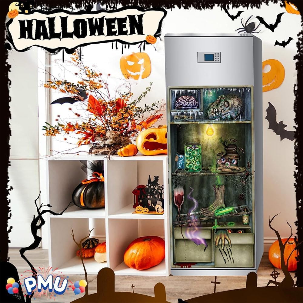 PMU Halloween Microwave Door Decoration 12in x 24in (1/pkg) Pkg/1