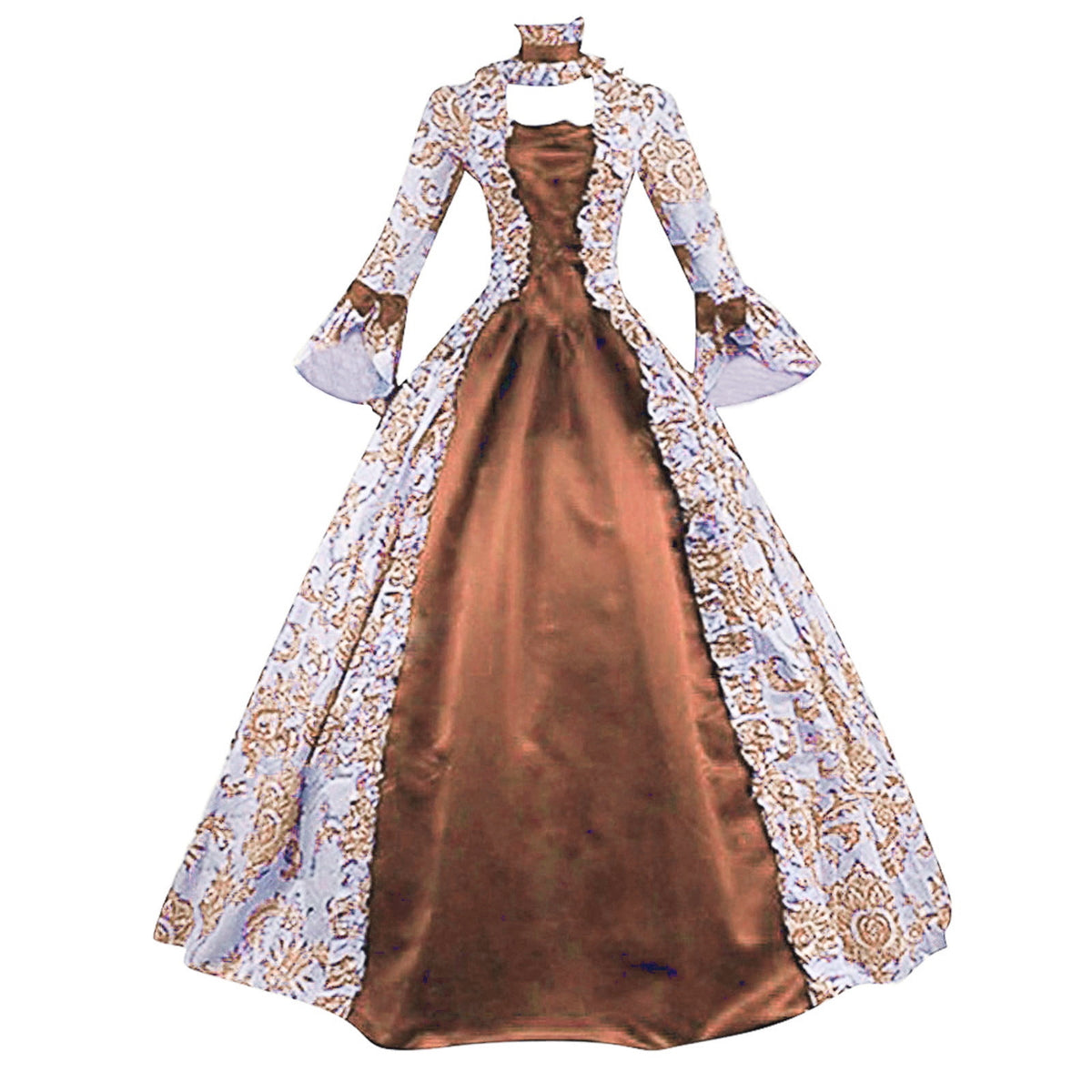 UPPADA Plus Size Victorian Dress for Women Lace Up Flare Sleeve Ball Gown with Corset Evening Party Maxi Gowns Vintage Cocktail Dress Wedding Dresses Early