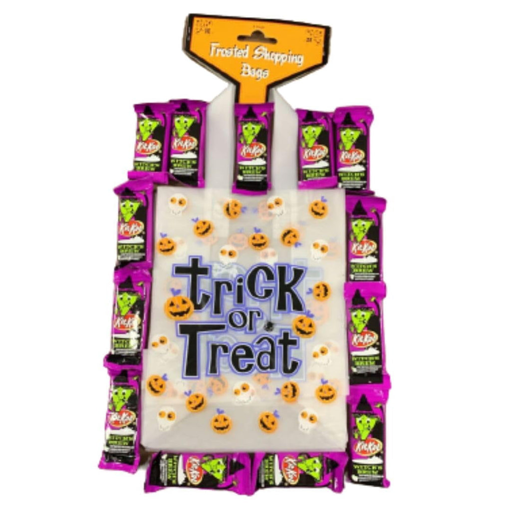 CandyKrave Kit Kat Halloween Candy Witches Brew - Assorted Milk Chocolate and Creme Snack Size Bars, Free Frosted Shipping Bag, 1 pound Bulk Bag 25 Pieces