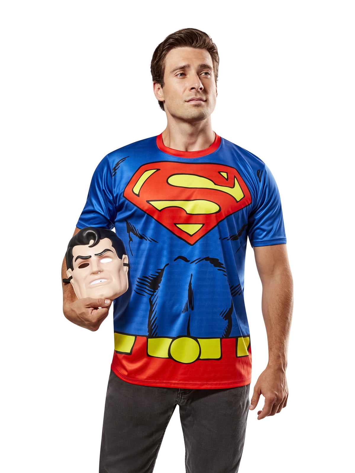 DC Comics Superman Ben Cooper Costume Set for Adults by Rubies, Men's One Size