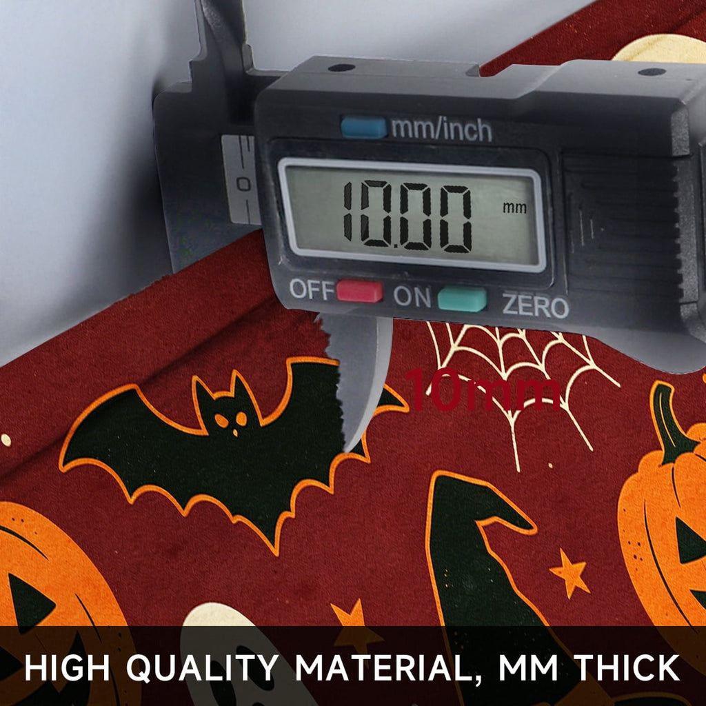 YIMEIS Halloween Neon Pumpkin Lanterns 3Pcs Flannel Mat & Kitchen Rugs Set,Soft Non-slip,16''×24'' 20''×30'' 17''×47'' Inches,for Entryway Bathroom