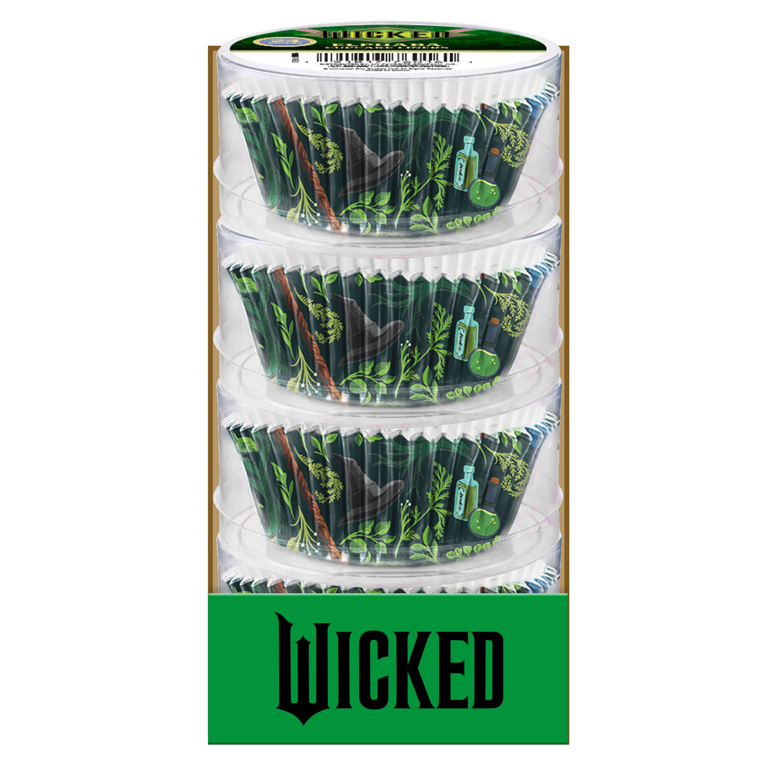 Wicked Elphaba Cupcake Liners, Green, 24 Count