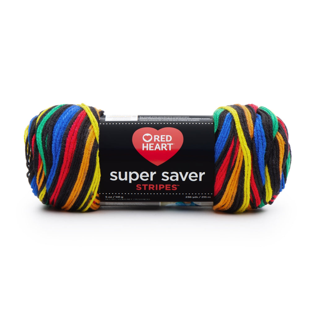 Red Heart® Super Saver® 4 Medium Acrylic Yarn, Bonbon Print 5oz/142g, 236 Yards