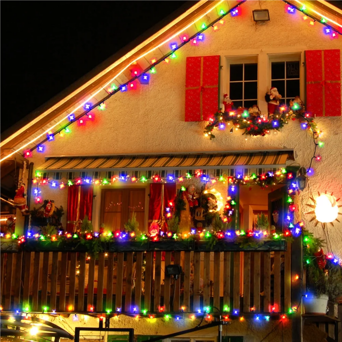 Scidweet Christmas String Lights, 108 ft 300 Twinkle String Lights for Xmas Christmas Tree Indoor Outdoor Home Decorations, Multicolor