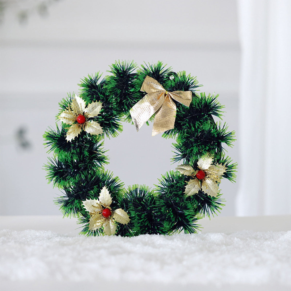 Btomtd Diameter 8" Pumpkin Skull Wreath Halloween Decor Acrylic Round Disk Hanging Ornament with Garland for Front Door Window, A