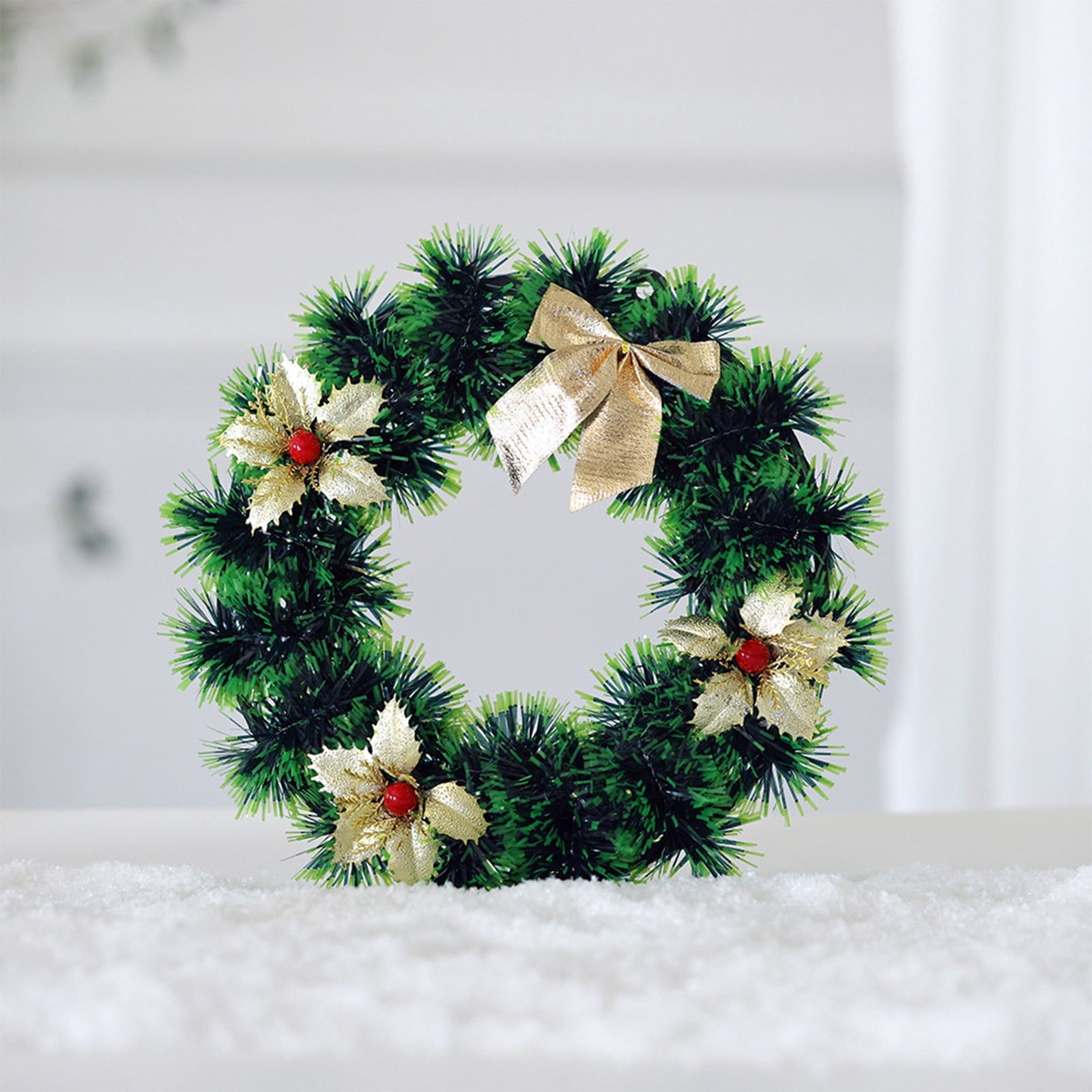 Btomtd Diameter 8" Pumpkin Skull Wreath Halloween Decor Acrylic Round Disk Hanging Ornament with Garland for Front Door Window, B