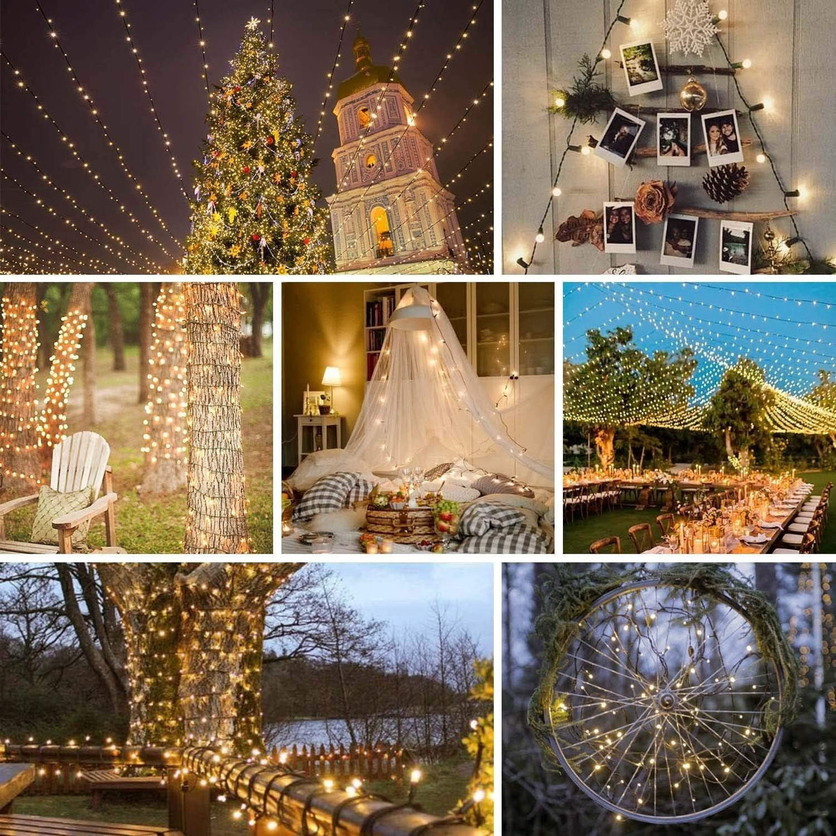 Scidweet Christmas String Lights, 108 ft 300 Twinkle String Lights for Xmas Christmas Tree Indoor Outdoor Home Decorations, Multicolor