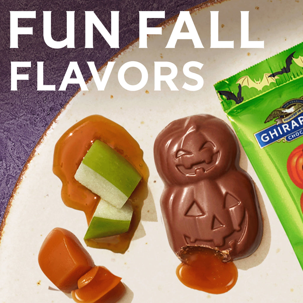 GHIRARDELLI Milk Chocolate Caramel Apple Jack O' Lanterns, 4.1 oz Bag