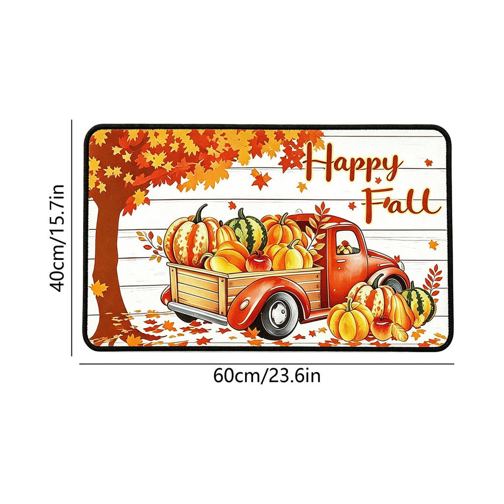 Autumn Door Mat for Entryway, 16x24 Inch, Fall-Themed Floor Doormat for Home Decor, Non-Slip Rug Mat for Living Room, Kitchen, Bedroom, Gifts for Fall Lovers (E)