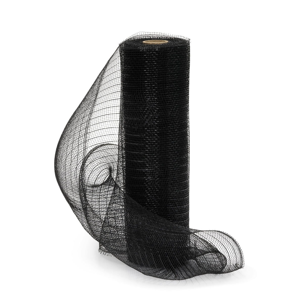 Hello Hobby Black Deco Mesh for Crafts, Ribbons and Decorations, 5.5 in x 10 yd