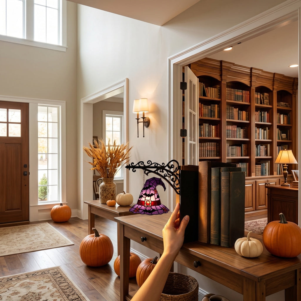 Nkmbld Halloween Bookshelf Lamp, Vintage Library Lantern Decorative Bookshelf Lighting, Hanging Ghost Lantern Book Shelf Light, Halloween Decorations Indoor