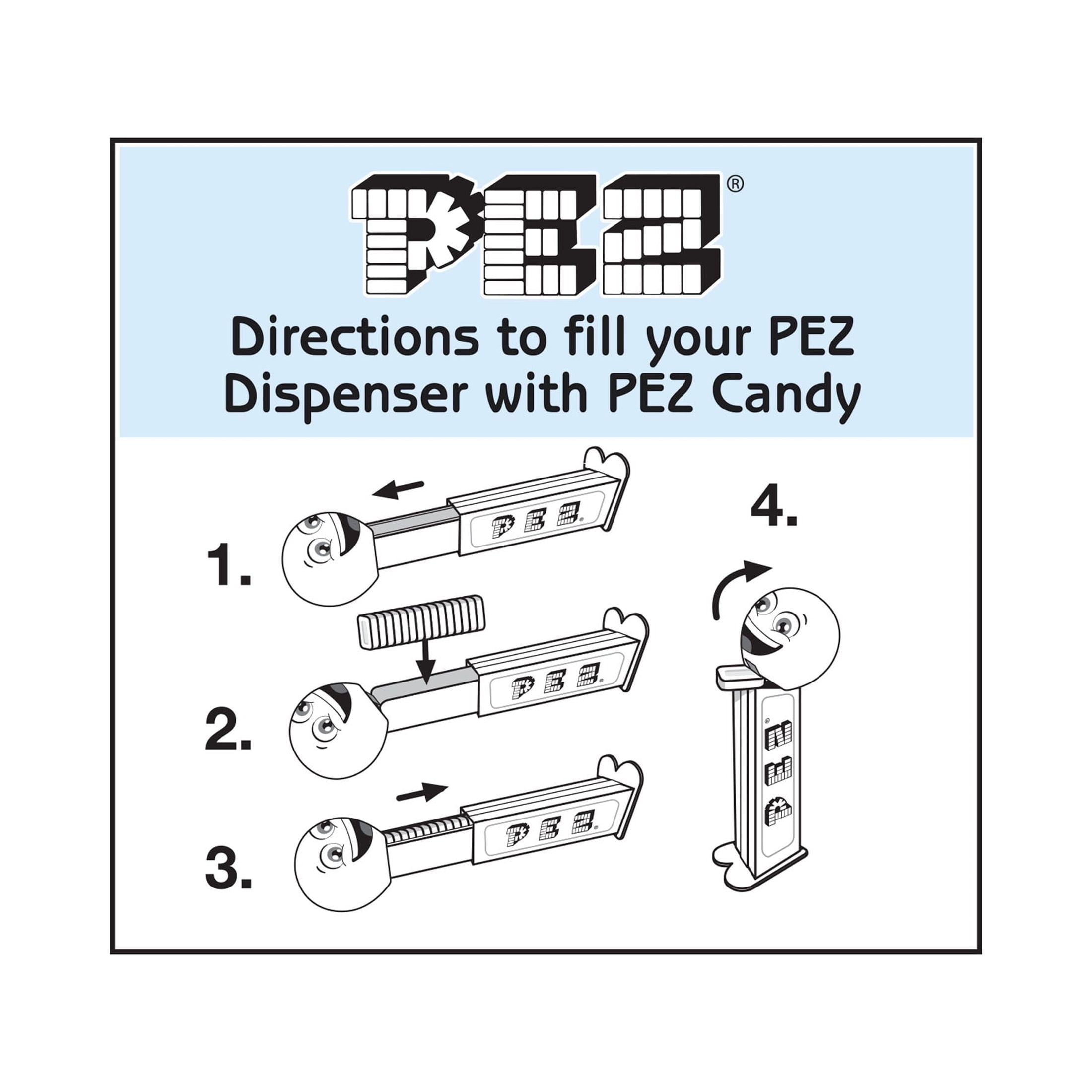 PEZ Halloween Party Bag, 12 Individually Wrapped Mini Candy Dispensers, Each With 1 Candy Refill