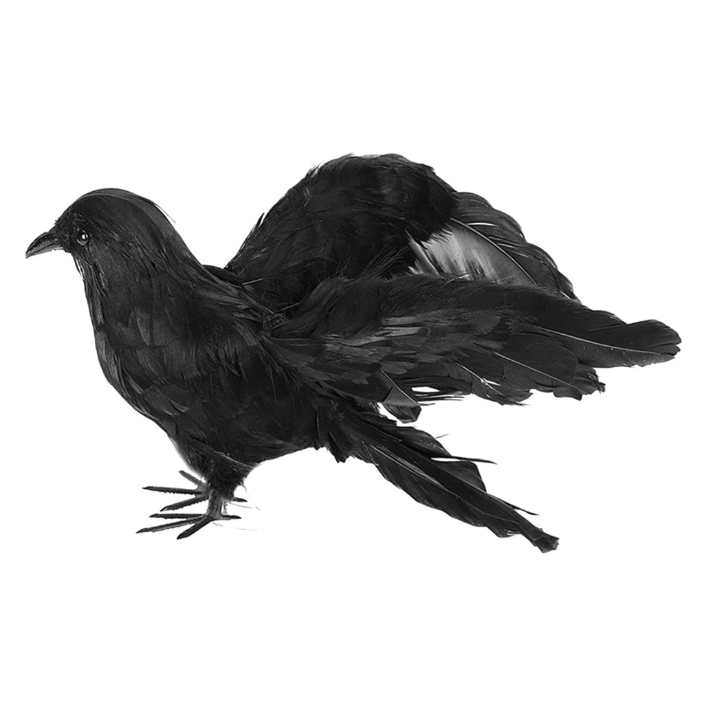 Gothic Mysterious Crow LED Light Luminous Sculpture, Resin Gothic Home Decor Accent, Raven Lamp for Halloween Gift, Bedroom Bedside, Living Room