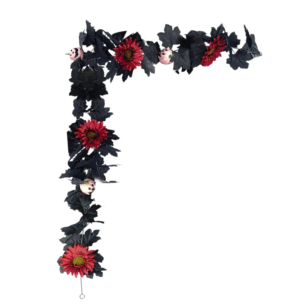 AZXY Halloween Decor, Halloween Indoor Decor, Halloween Tabletop, Artificial Red Silk Rose Stems, Gothic Fake Floral Bouquet, Halloween Decorations for Home Table Party Decor