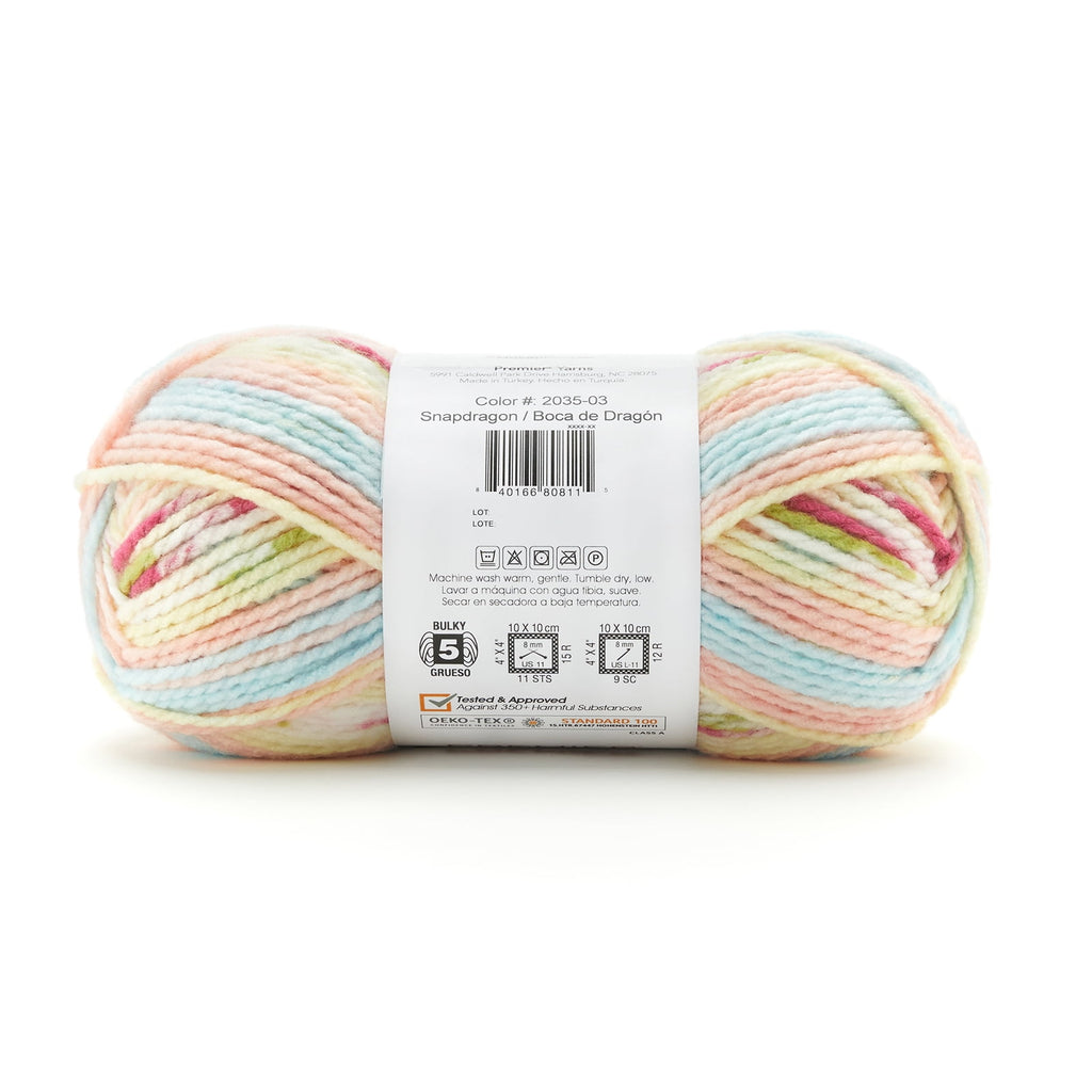 Premier Yarns - Bloom Chunky Big Yarn - Snapdragon - 7oz 218yds - 5 Bulky Weight - Acrylic