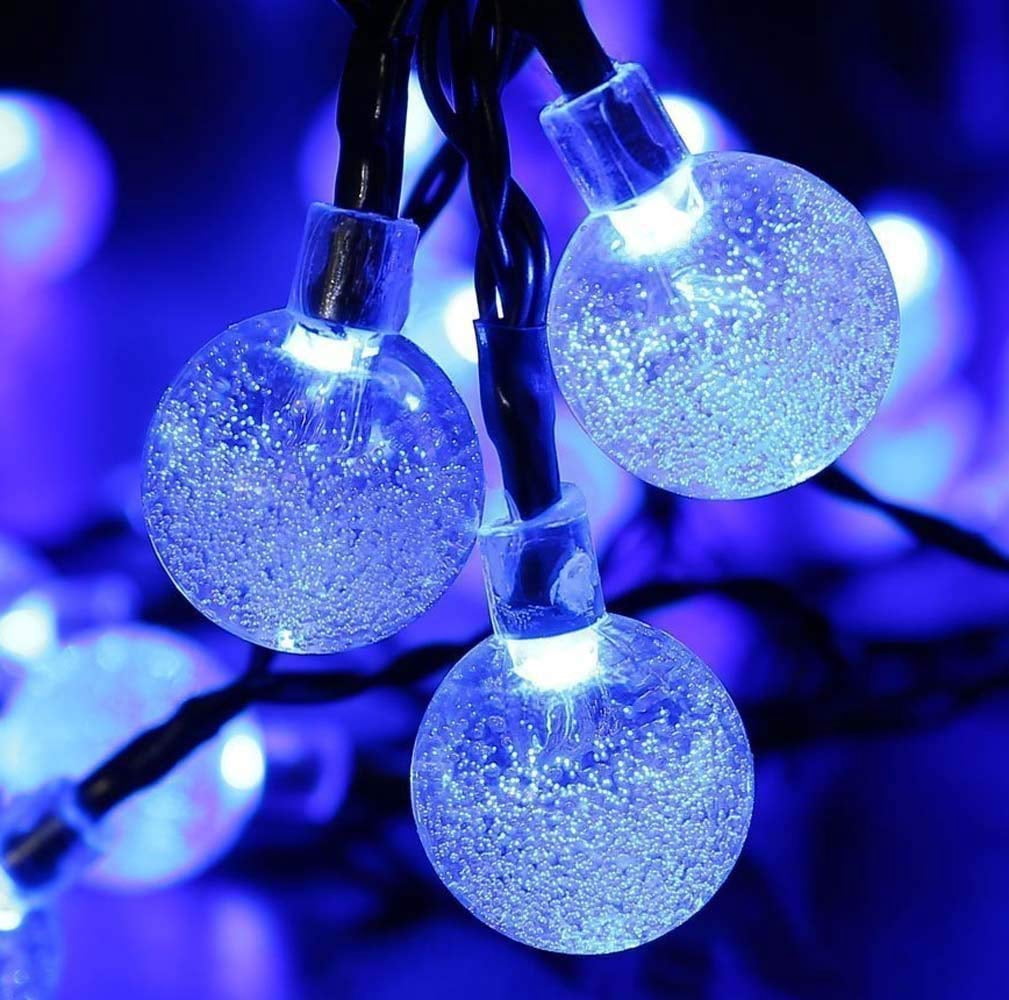 LINLIN Solar Crystal Ball String Lights,Waterproof LED Bubble Globe Solar Fairy Lights 8 Mode Ball String Lights for Bistro Garden Yard Home Party Wedding Christmas Decoration