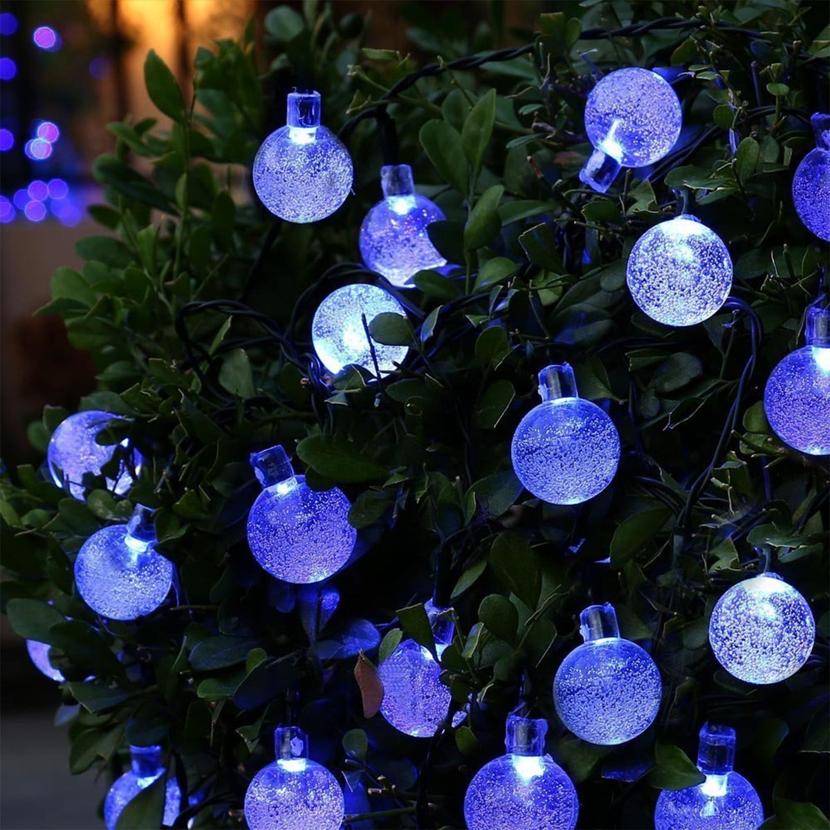Toodour Solar String Lights Outdoor, 35.6ft 60 LED Waterproof Solar Powered Globe Patio Lights with 8 Modes for Garden Home Gazebo Yard Decorations (Warm White)