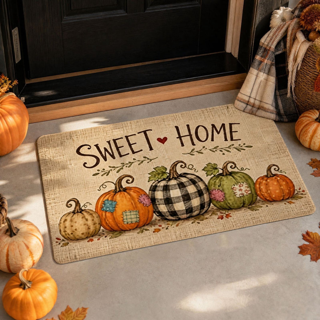 Autumn Door Mat for Entryway, 16x24 Inch, Fall-Themed Floor Doormat for Home Decor, Non-Slip Rug Mat for Living Room, Kitchen, Bedroom, Gifts for Fall Lovers (E)