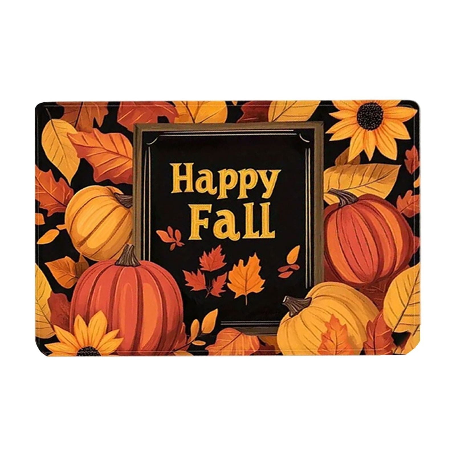 Non-Slip Fall Doormat - Absorbent Entrance Rug Waterproof Porch Mat Skid-Resistant Floor Protector Seasonal Home Decor Gift Idea(A)