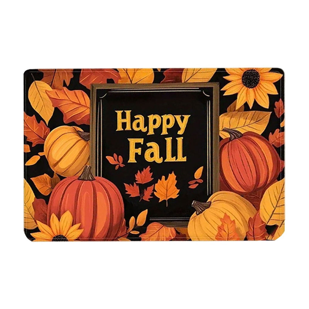 AYktou Fall Bathroom Rugs, Halloween Maple Leaves Pumpkin Kitchen Mats for Floor Warm-Colored Area Rug Thanksgiving Decor Carpets, Home Fall Holiday Party Harvests Grateful Blessed Doormat