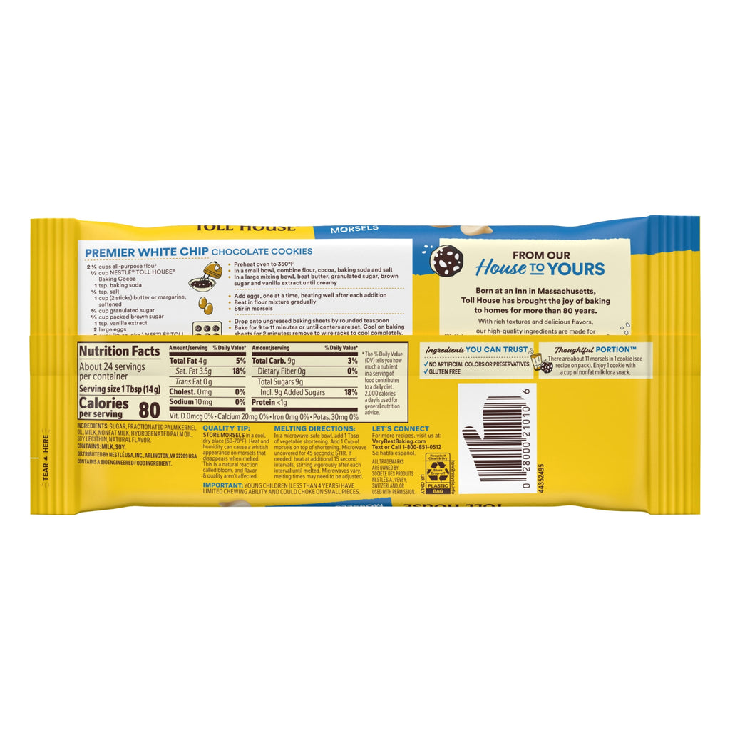 Nestle Toll House Premier White Regular Baking Chips, 12 oz Bag