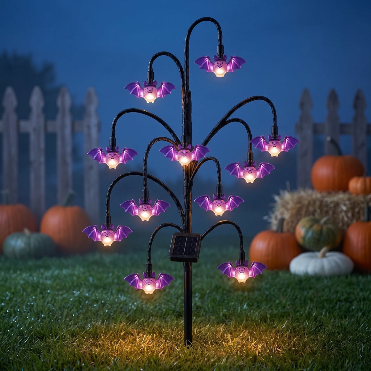Halloween Solar Tree Stump Light, Cute Glowing Pumpkin Outdoor Decor, Twinkling Pathway Light, Magical Vintage Lantern, Rustic Fall Porch Decoration