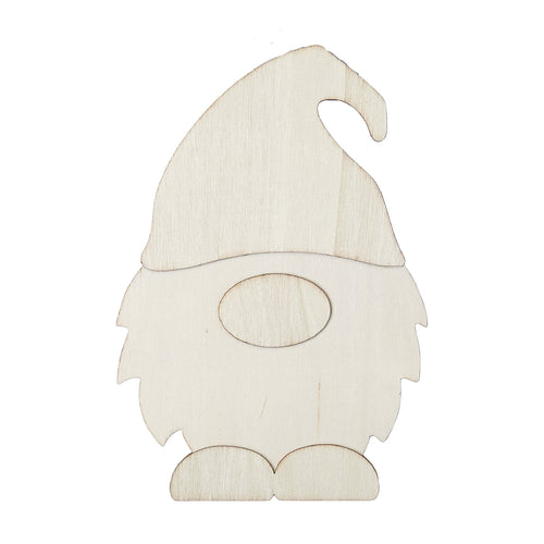 (2 pack) Plaid Surfaces Layered Wood Shape, Gnome