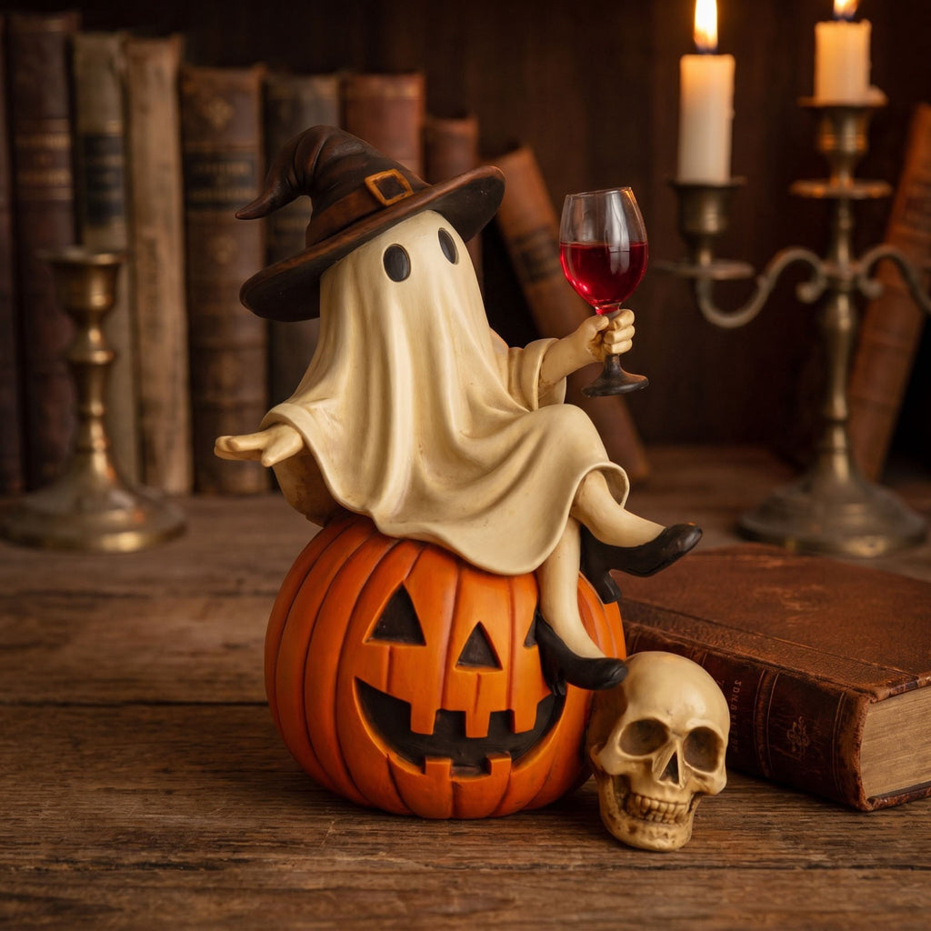 Mauxuk Halloween Black Witch Acrylic Decor - Gothic 2D Tabletop Centerpiece for Spooky Party, Haunting Mantel Decor, Gift for Horror Fans, 8-Inch Tall with Stand
