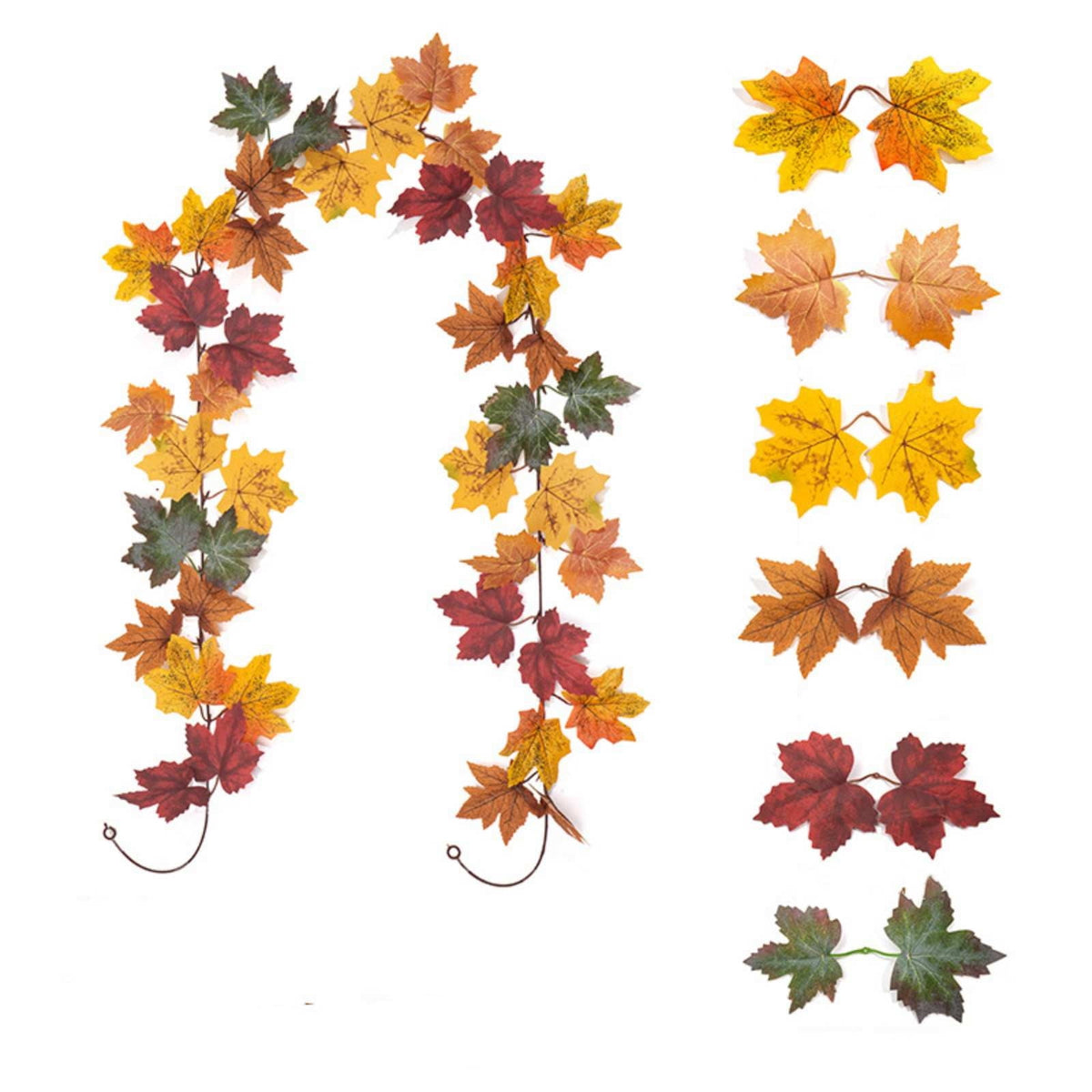 SCNOR Artificial Fall Floral Pick with Pumpkin Maple Leaf Sunflower, Halloween Thanksgiving Table Centerpiece for Home Decor