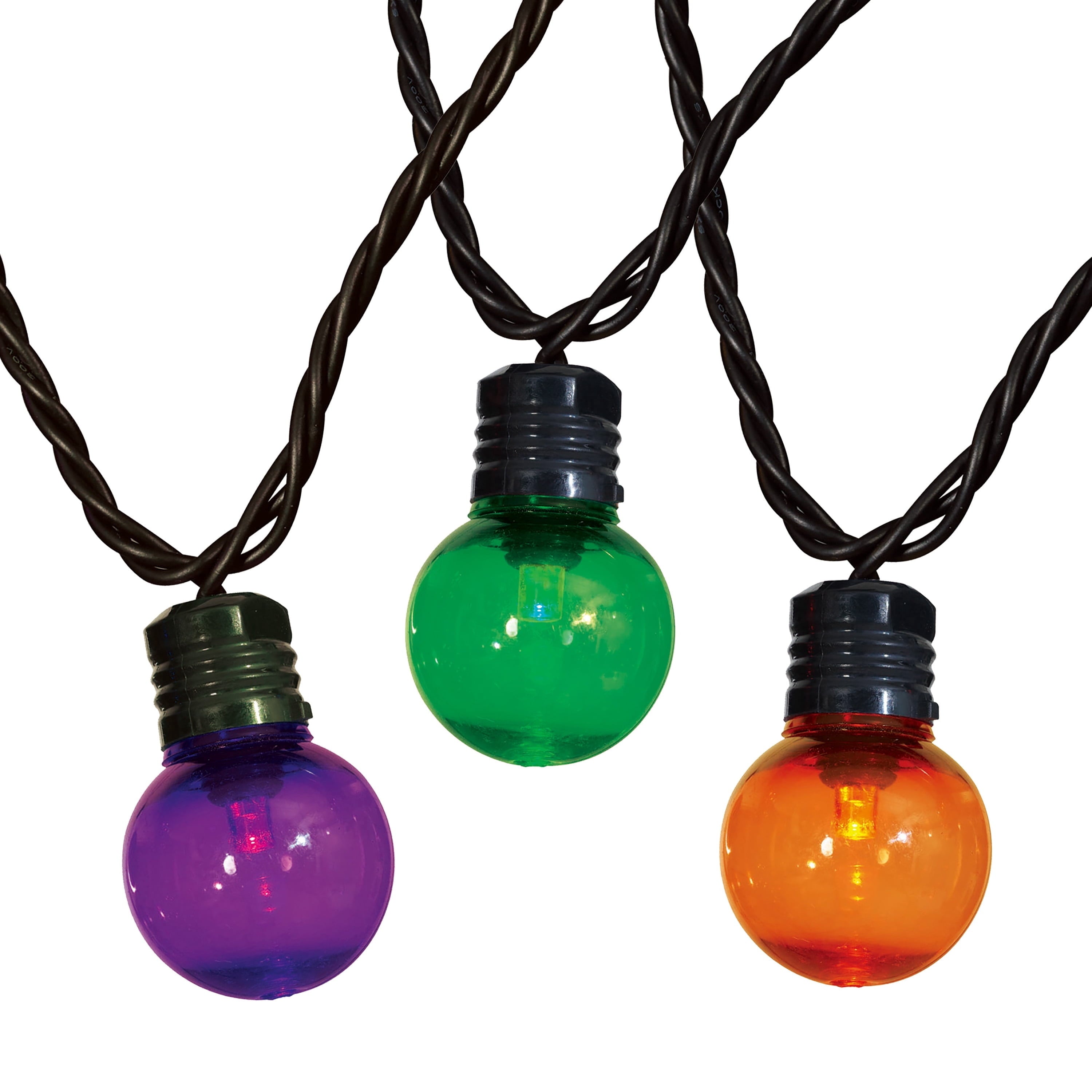 Indoor/Outdoor 70-Count LED G30 Globe String Lights, Multicolor, 21', Halloween by Way To Celebrate