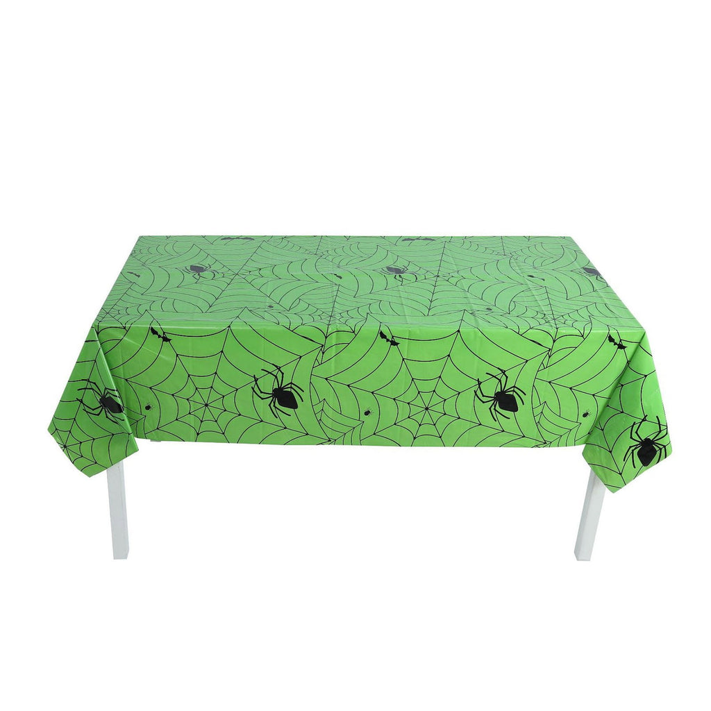 RnemiTe-amo Halloween Spiderweb Tablecloth Rectangular Plastic Spider Web Table Cloth Halloween Decoration Tablecloth Length Halloween Tablecloth Halloween Theme Party Decoration Tablecloth