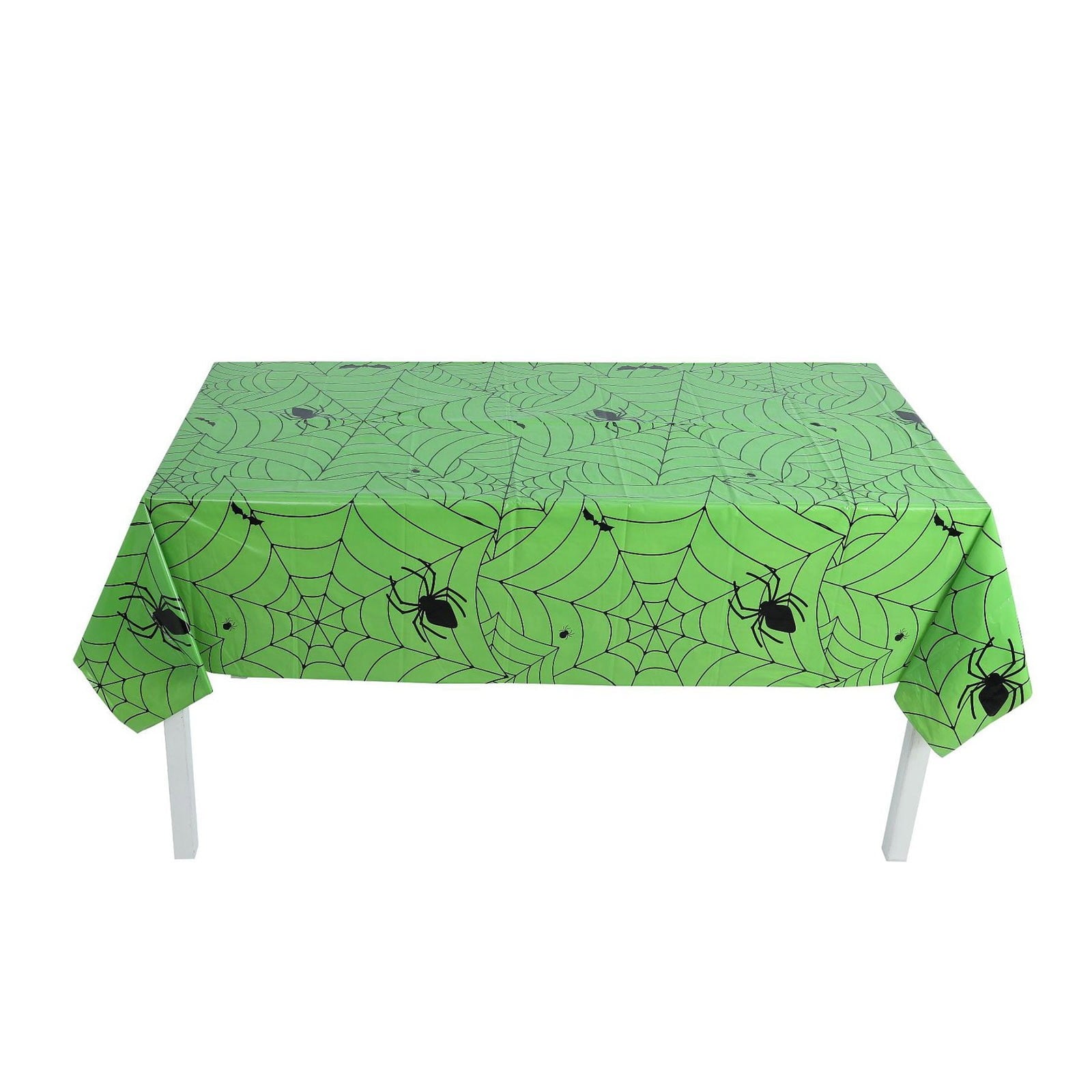 RnemiTe-amo Halloween Spiderweb Tablecloth Rectangular Plastic Spider Web Table Cloth Halloween Decoration Tablecloth Length Halloween Tablecloth Halloween Theme Party Decoration Tablecloth