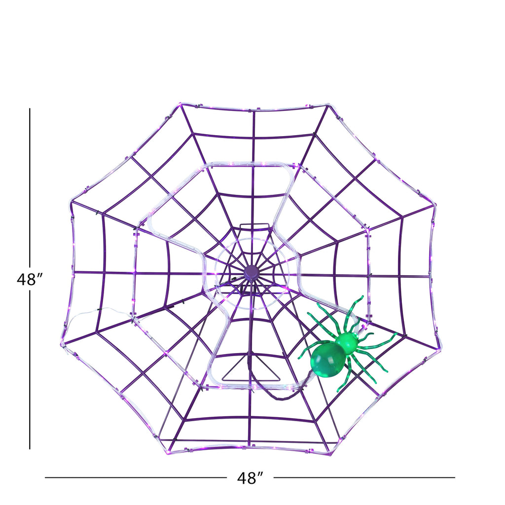 Mr. Halloween 4 ft. Outdoor Animated Spider Web - Purple Web